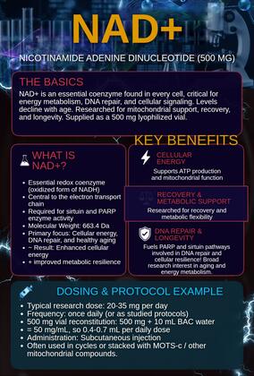 NAD+ infographic