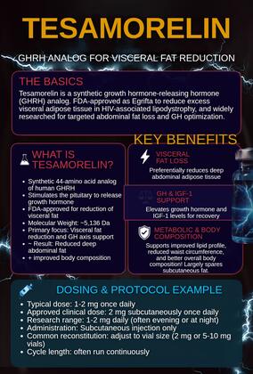 Tesamorelin infographic